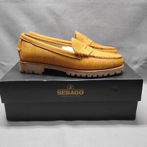 Sebago Madison Wheat Leather Penny Loafers B50135 Womens Size 8.5